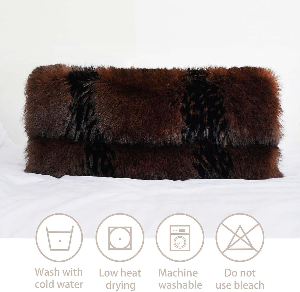 Fox Faux Fur Blanket Luxury Fur Throw Blanket Sofa Fluffy Blanket Super Warm Elegant Cozy Fuzzy Throw Blankets for