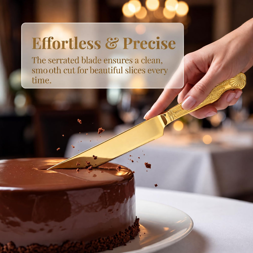 Wedding Cake Cutting Set, Stainless Steel Cake Knife and Server