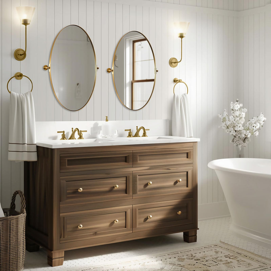 Oval Pivot 20"x28" Brushed Gold Sink