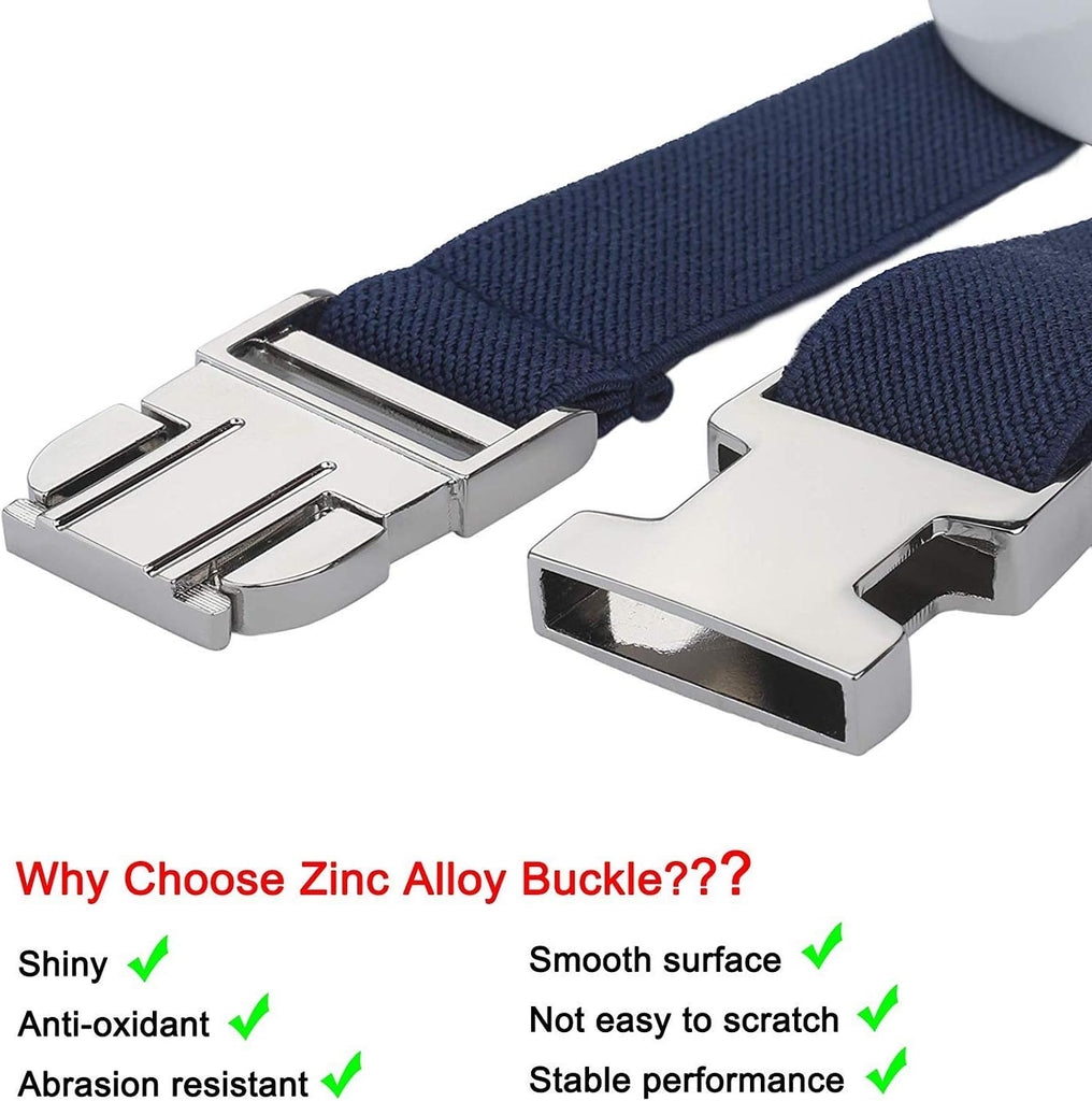 Boy Belt for Kid,Elastic Easy Clasp Adjustable Zinc Alloy Buckle Youth Belt