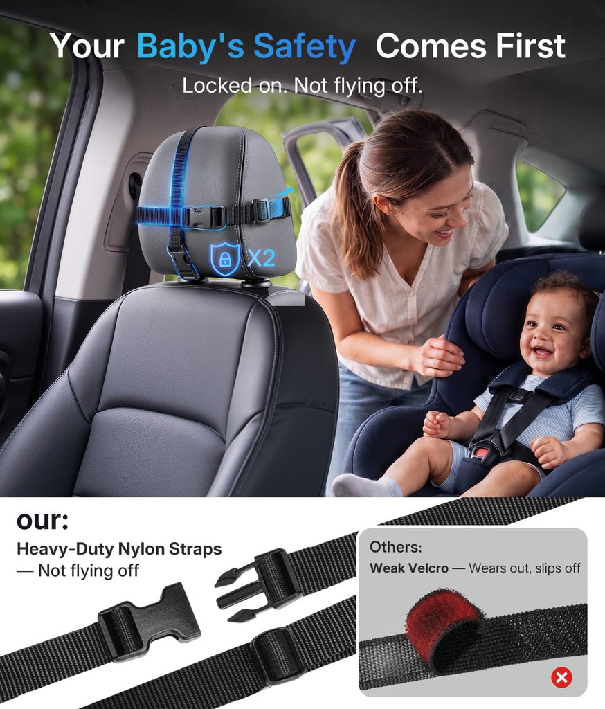 Latest 1440P 7'' Dual Car Camera Baby Monitor 940nm Night Vision