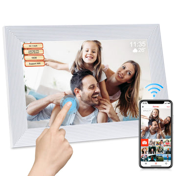 Frameo 10.1 Inch Smart WiFi Digital Photo Frame, Digital Picture Frame with 16GB Storage & SD Slot, Electronic Picture