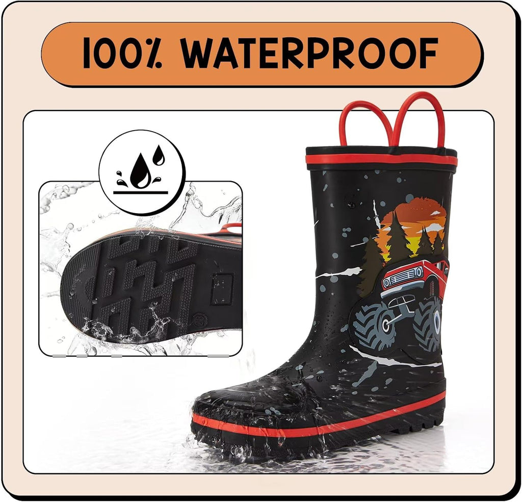 Toddler Rain Boots Kids Rubber Boots