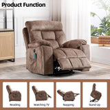 Large Power Lift Recliner Chair with Massage and Heat for Elderly Big and Tall People