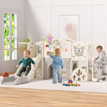 Toddler Slide Set,13 in 1 Kids Slide Playground for Toddlers Age 1-3