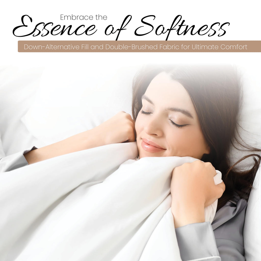 Queen Comforter (1 Piece - Eucalyptus) - Bring Luxury Home with Our Soft and Lightweight Down Alternative Comforters