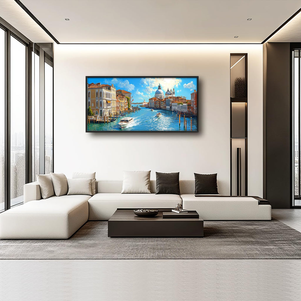 Italy Wall Venice Pictures Wall Decor Large Italian Landscape Canvas Prints Framed Artwork Paintings Dinning Room