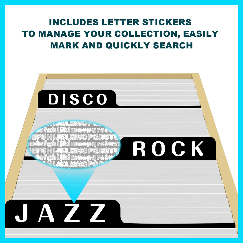 Vinyl Record Dividers, 12 Inch Album Storage Separators, Black(30 Pack)