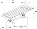 Florence - Pine Wood - Farmhouse Rectangular Dining Table with 2 Removable Leaves and Double Pedestal Base - Dining
