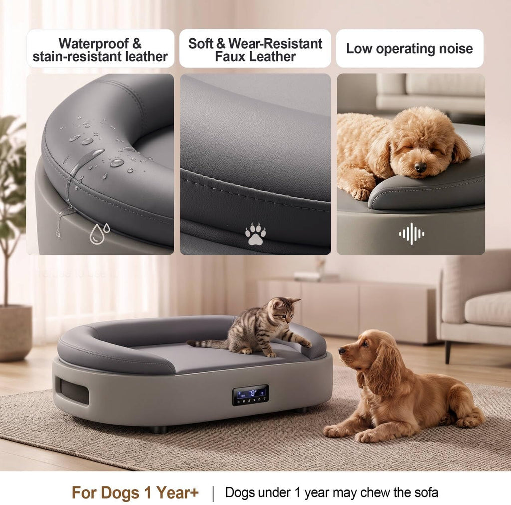 Heated Cooling Dog Bed for Medium Dogs, Comfort Summer Winter Dog Cat Sofa