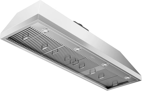 60 Inch Stainless Steel Range Hood Insert 1260 CFM 4 Speed LED Lights Dishwasher-Safe Baffle Filters, Ducted