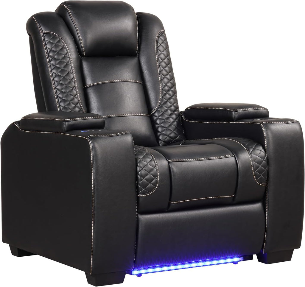 Power Home Theater Seating, Electric Gaming Recliner Chair with Adjustable Headrest