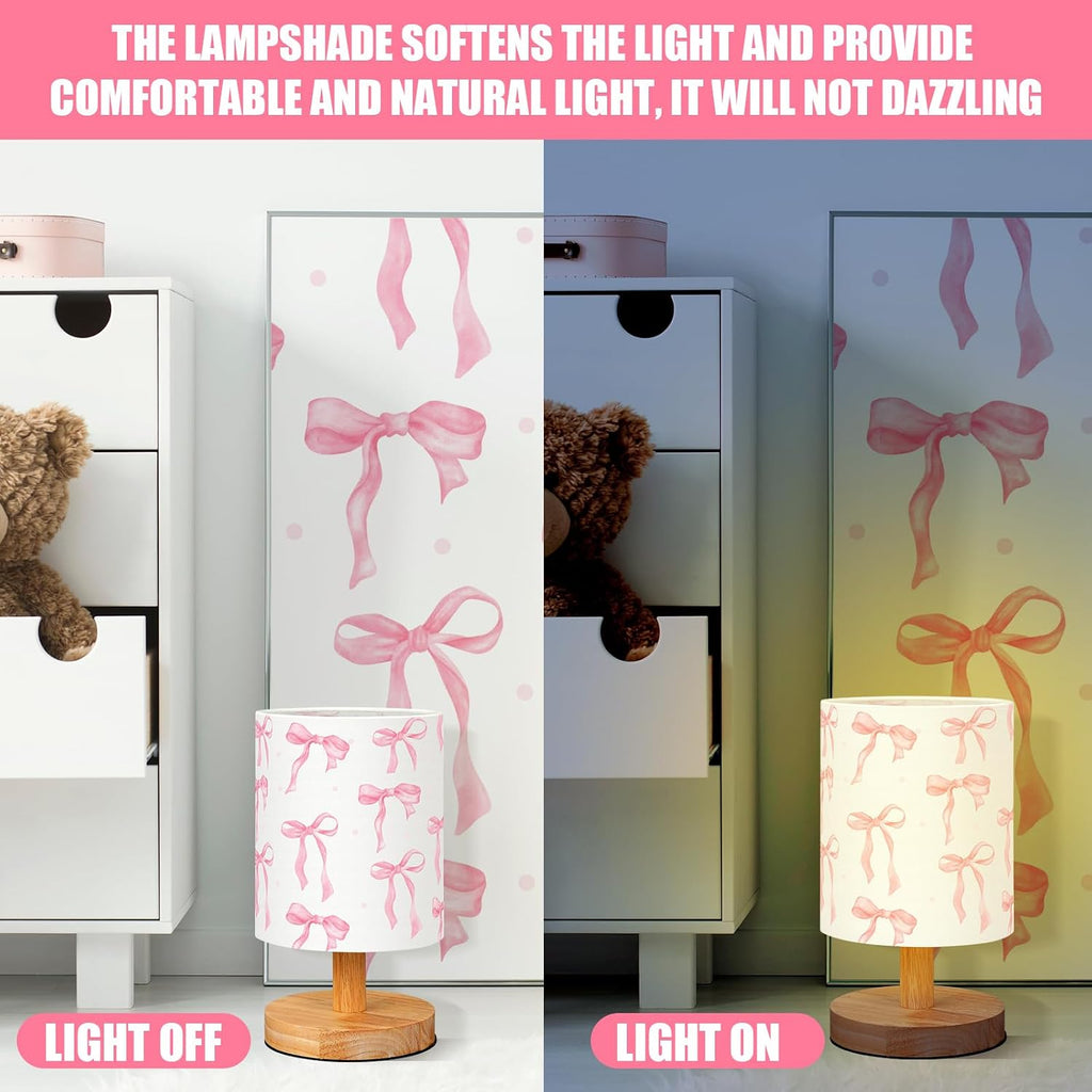 Bow Kids Table Lamp Kids Lamps for Girls Room