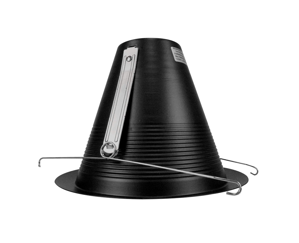 6 inch Black Airtight Recessed Cone Baffle Trim, Fits 6 inch Housings (17550ABK)