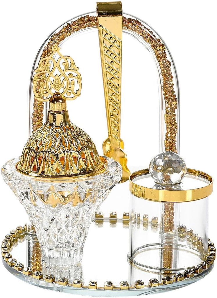Arabic Incense Burner Home Decor Centerpiece Decorative Luxury Incense Holder Set Tabletop Ornament for Teahouse