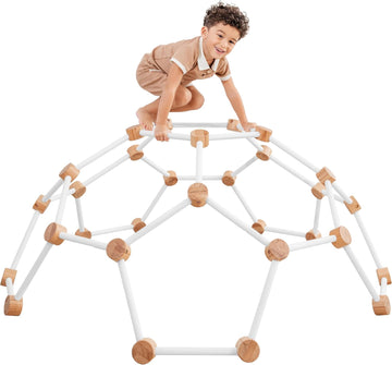 Wooden Toddler Play Gym for 3-6 Years Old - Montessori Climber for Kids - Safe Climbing Toy Support up to 120 lbs