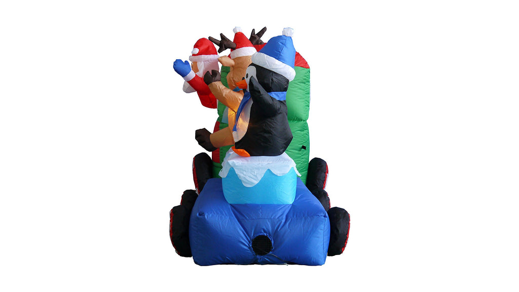 7 Foot Long Lighted Christmas Inflatable Santa Claus Reindeer Penguin