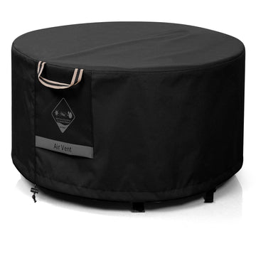 Fire Pit Cover Round 48", 600D Heavy Duty Fabric 100% Waterproof