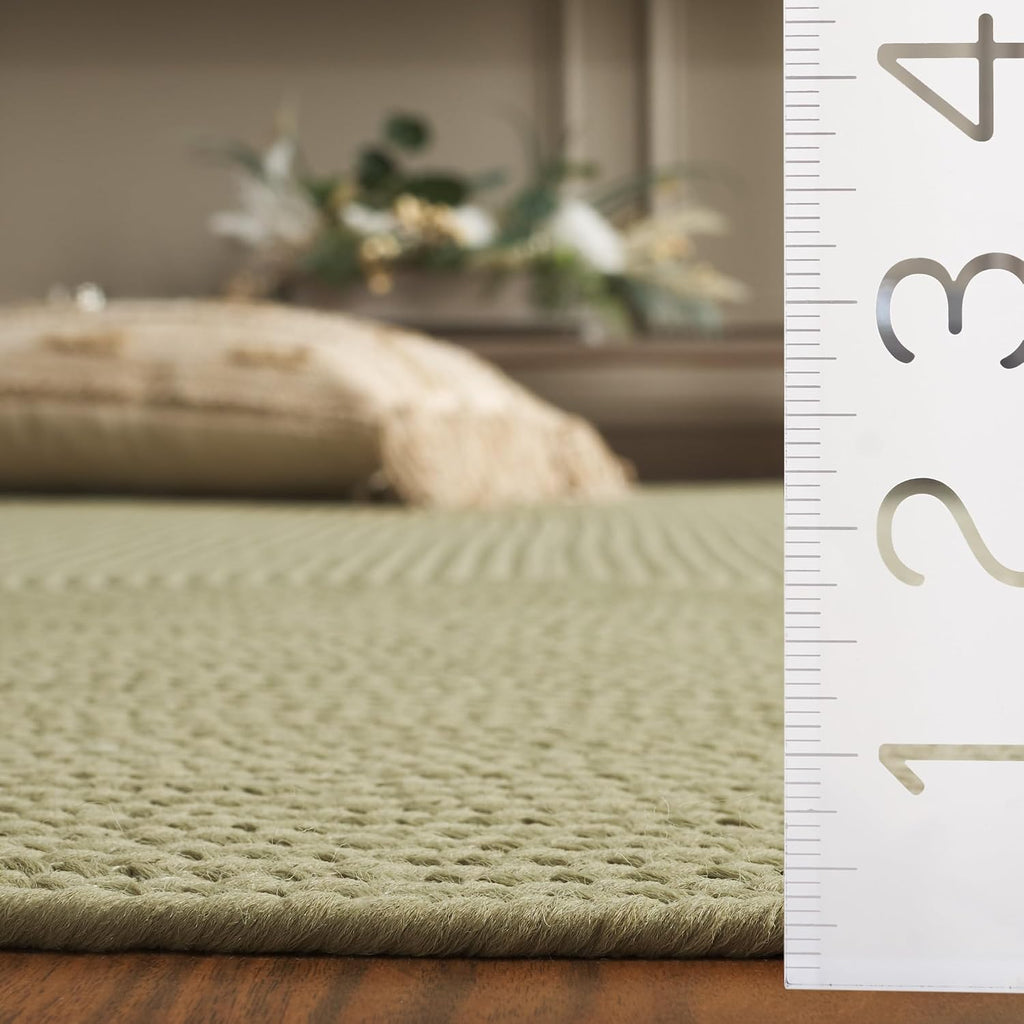 Braided Indoor/Outdoor Washable Oval Rug 3x5, Sage BRD315W