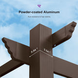 10' X 10' Outdoor Retractable Metal Pergola with Canopy Pati - Image 7