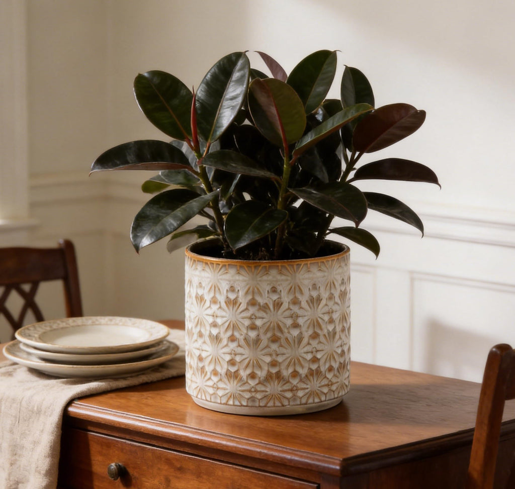 Ceramic Planter Ceramic Plant Pot, 5.3 Inch Small Planter with Unique Glaze, Home Decor Indoor Outdoor Flower Pot for