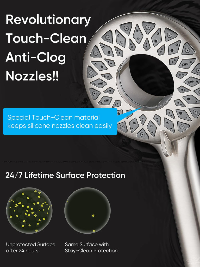 Dual Shower Head with Magnetic Handheld, Brushed Nickel