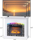 43'' Fireplace TV Stand for up to 55 inch TVs, Electric Fireplace with Mantel
