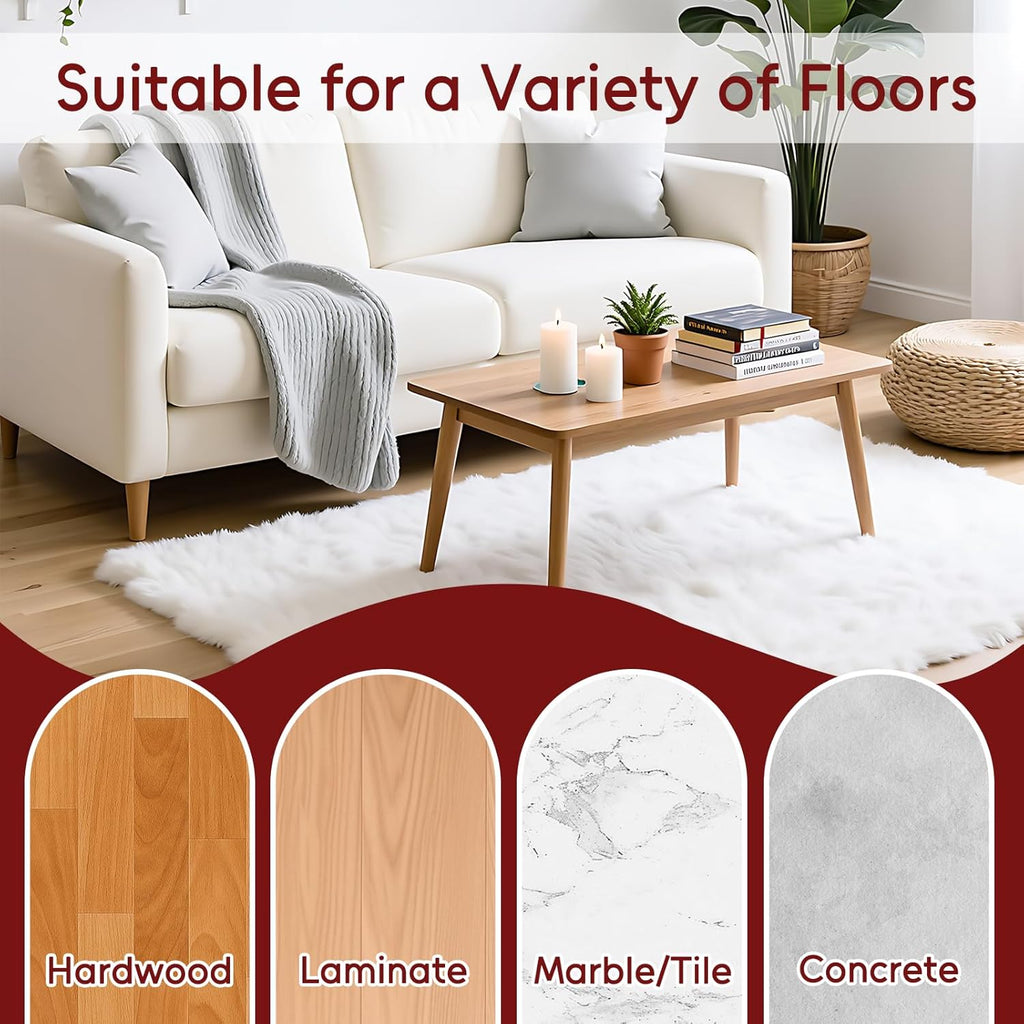 Felt and Rubber Backing Rug Pad, 8"x10" Non-Slip Rug Pads, 1/8" Thick, Under Area Carpet Protective Pads, Cushioned