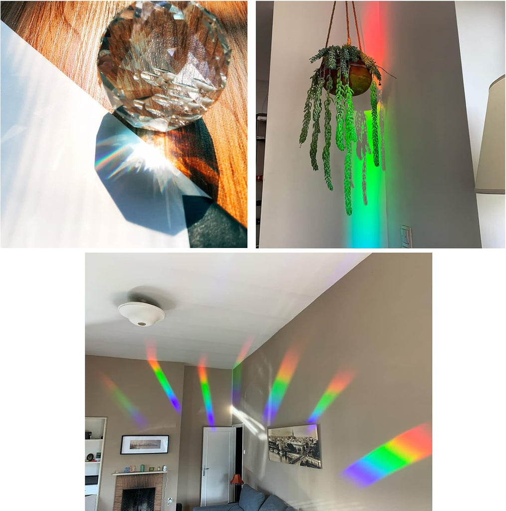 40mm Hanging Crystals for Windows Crystals Suncatcher Rainbow Maker Crystal Glass Ball Pendant for Hanging Clear Pack