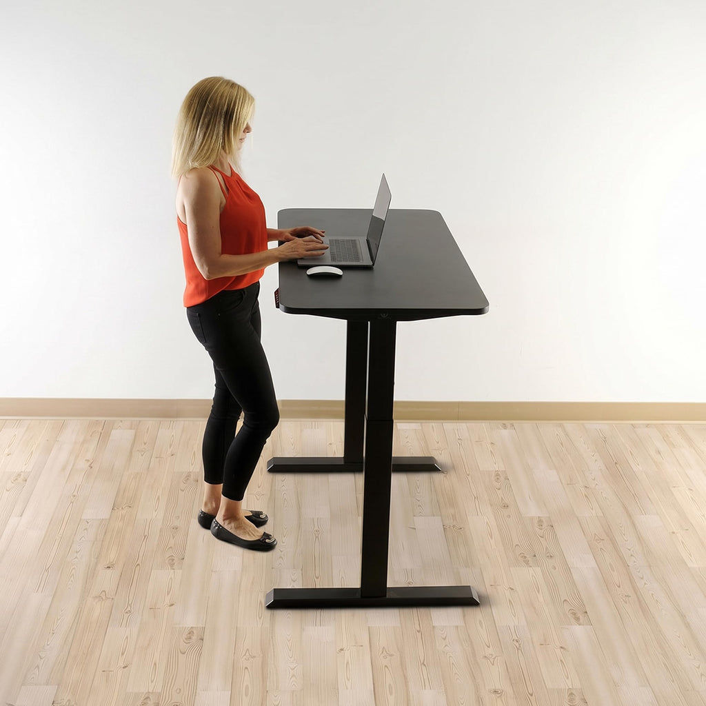Electric Standing Desk Frame 47 x 24 Inch Tabletop - Motorized Workstation Two Leg Stand Up Desk with Memory Settings