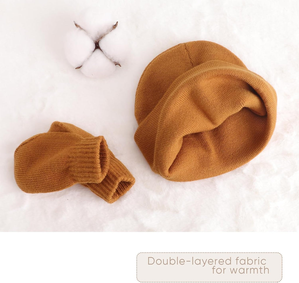 3 Pack Baby Beanies Toddler Kids Winter Hats Soft Knit Hat for Baby Boys Girls Warm Cap Beanies
