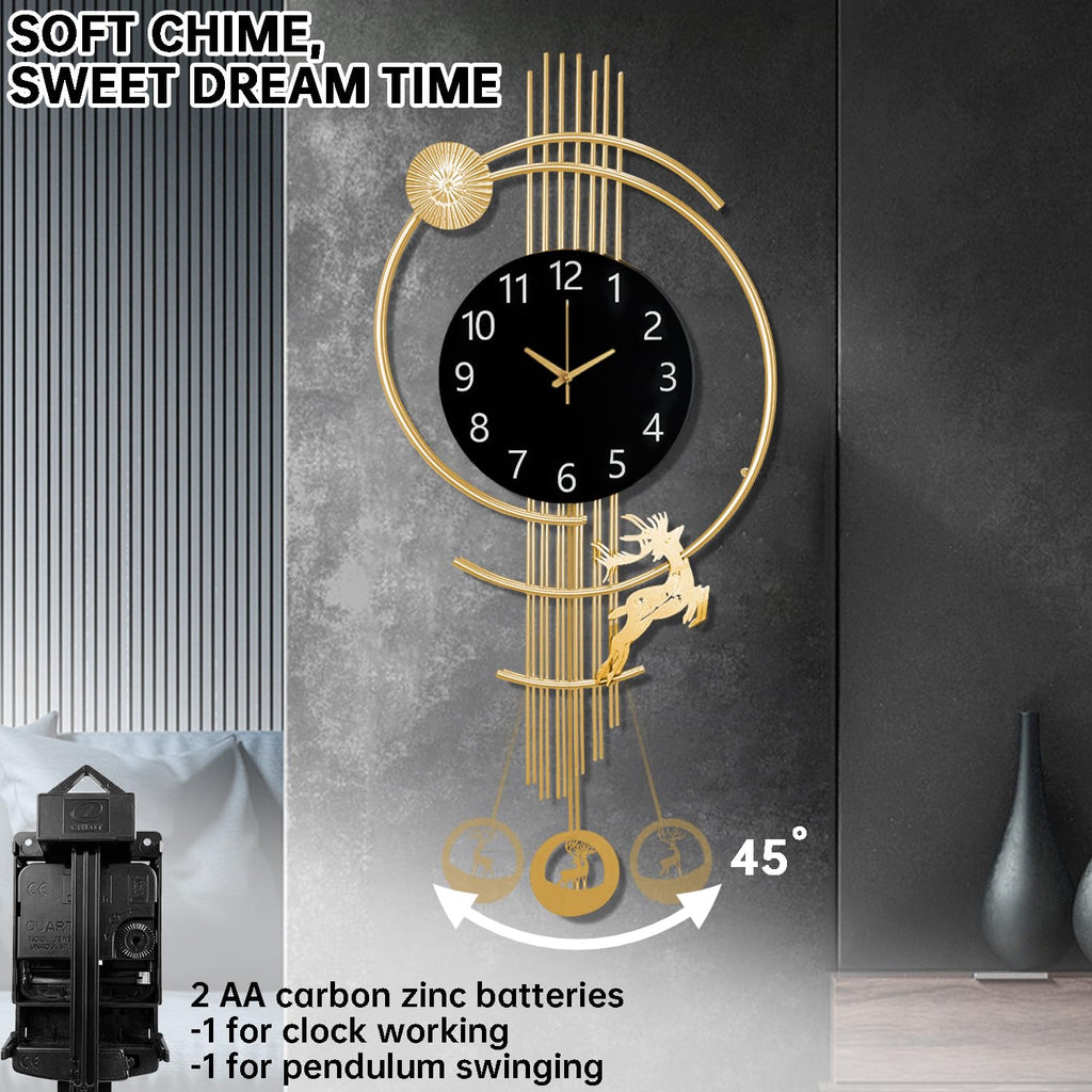 Large Wall Clocks, Silent Non Ticking Battery Operated Oversized Modern Wall Clock, Farmhouse, Office, Kitchen Home