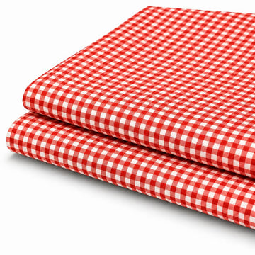 Designz 60" Wide, 1/8" Gingham Checkered Poplin Shirting Fabric by the Yard - 90% Poplin, 10% Cotton