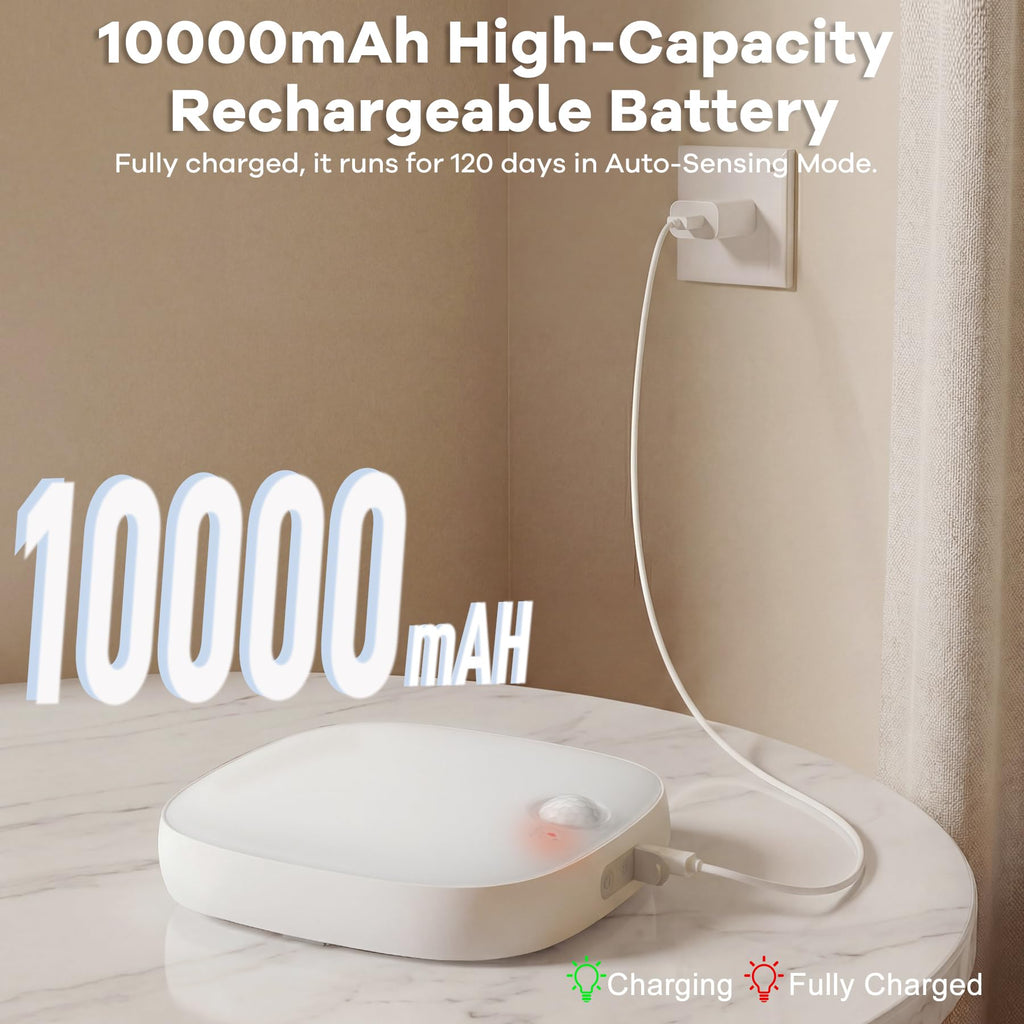 Shower Light IP65 Waterproof, Motion Sensor Ceiling Light Rechargeable