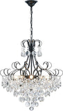 Crystal Chandelier K9 Crystal Lighting Chandelier for Living Room 10 E12 Bulbs High 27.6 in x Diameter 22.8 in, Black A110-B0CTG29QR7