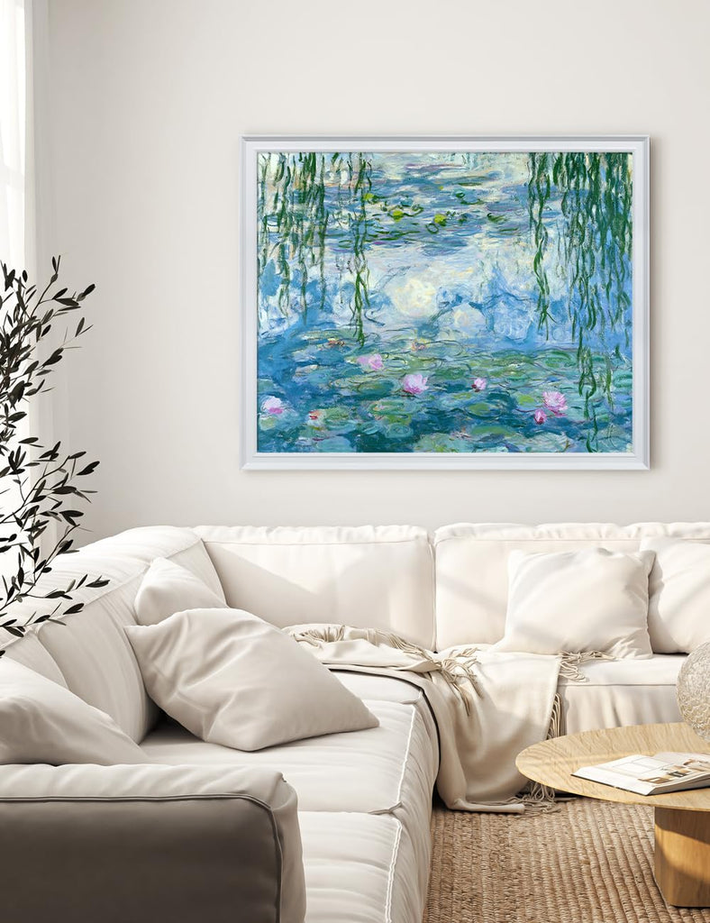 Claude Monet Wall Art Framed, Water Lilies, 35x28''