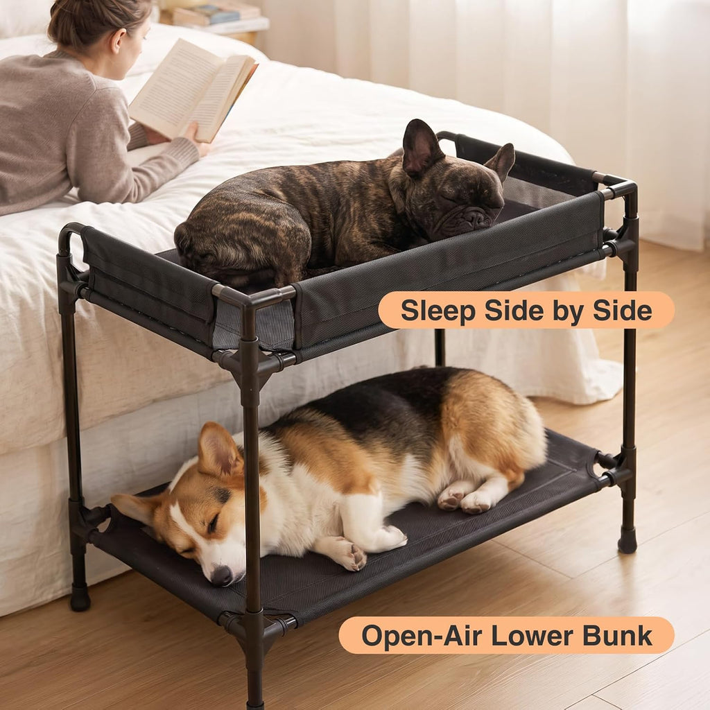 Bedside Dog Bed, Dog Bunk Bed Bassinet for Small Dogs, 34"x20"