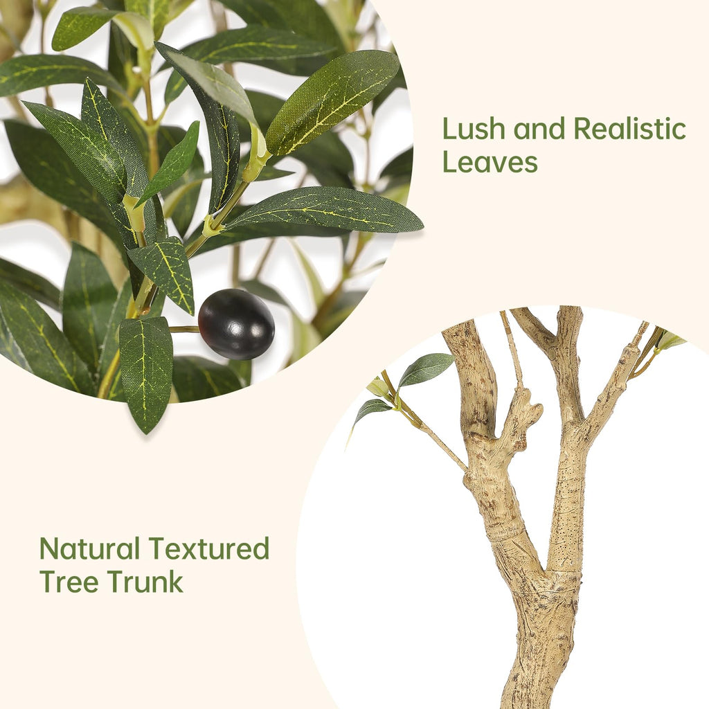 Faux Olive Tree 4ft with Realistic Appearance