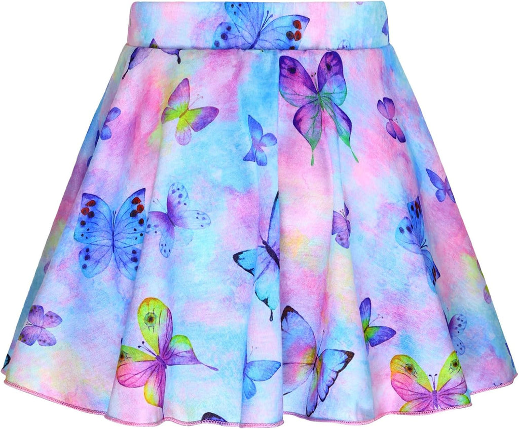 Girls Skorts Stretchy Cheer Skirts for Girls with Built-in Shorts