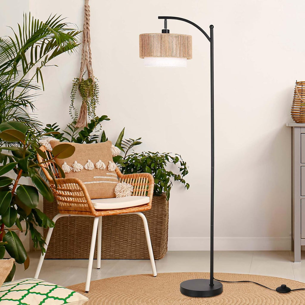 Floor Lamps with 12W LED Bulb, Arc Floor Lamp with 3 Color Temperatures
