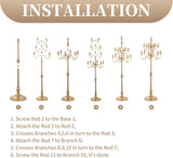 Wedding Candelabra 51in Tall : Large CandelebrasCandlesticks Table Centerpiece