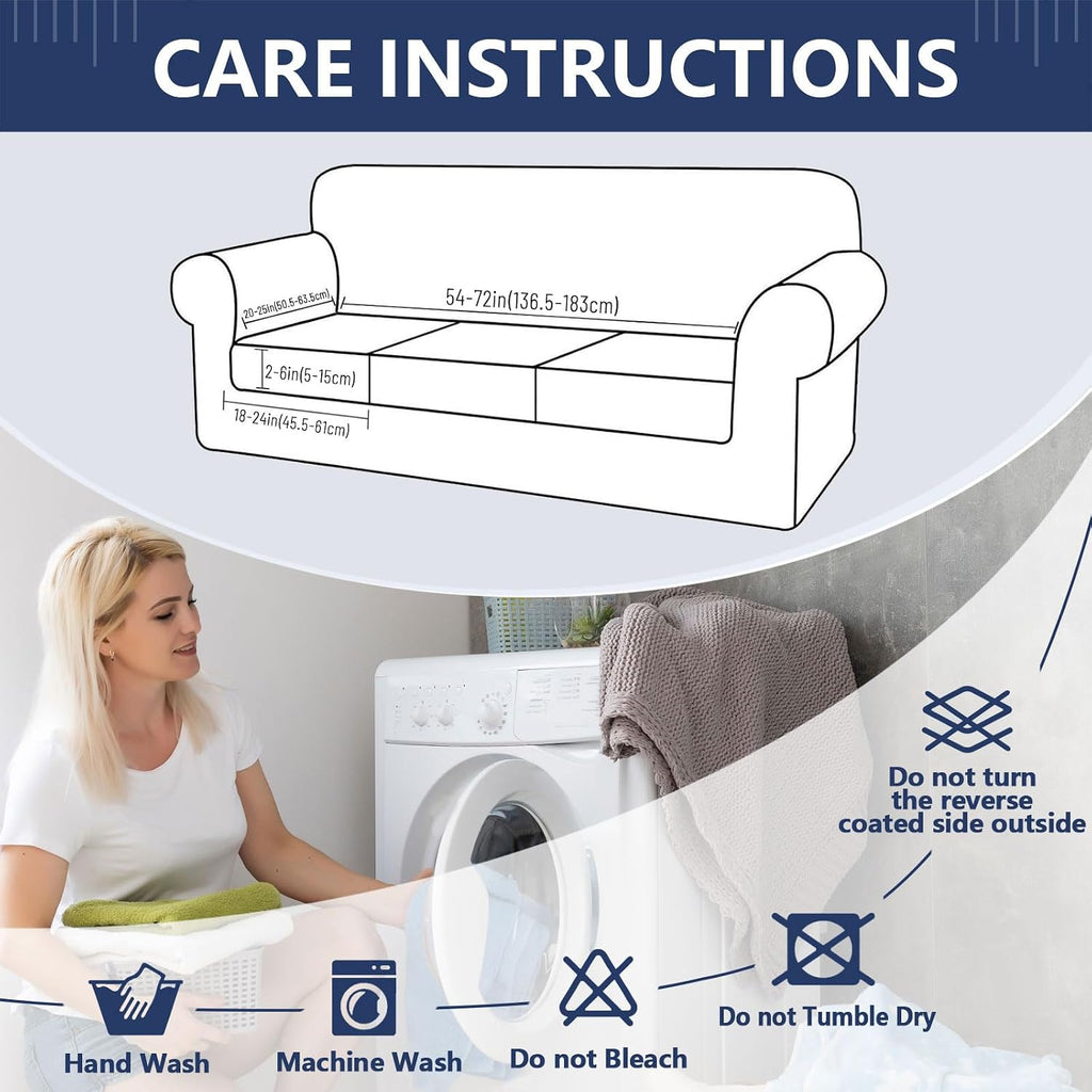 Waterproof Couch Cushion Covers, Anti Slip Sofa Slipcovers for Pets