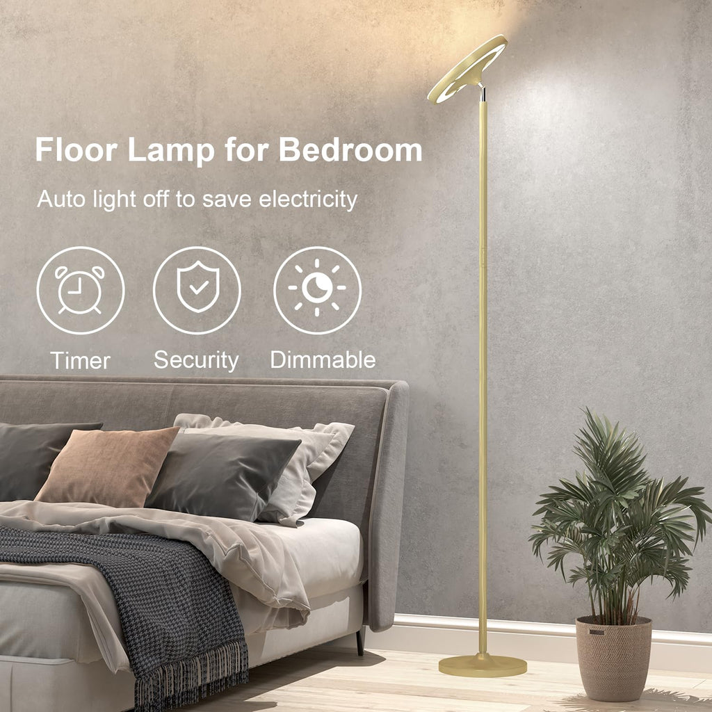 Gold Double Side Lighting Floor Lamp with Remote Smart App 36W