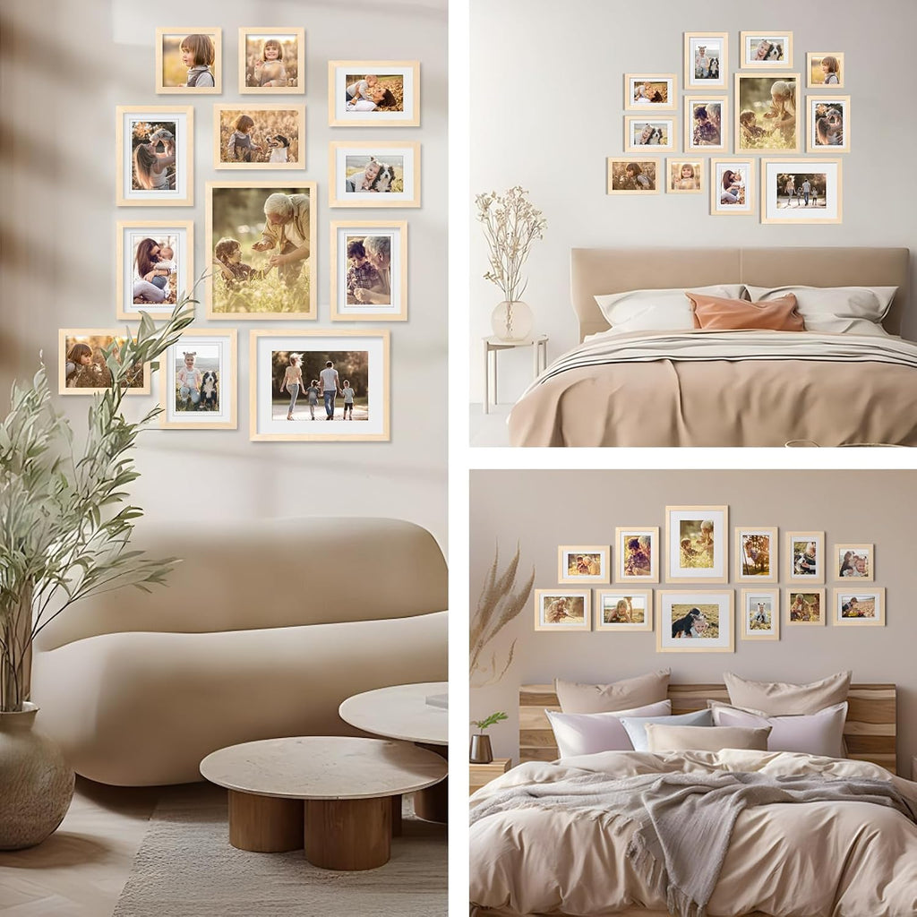 Picture Frame Set 12 Pack, Picture Frames Collage Wall Decor with Two 8x10, Four 5x7, Four 4x6, Two 4x4 for Wall and