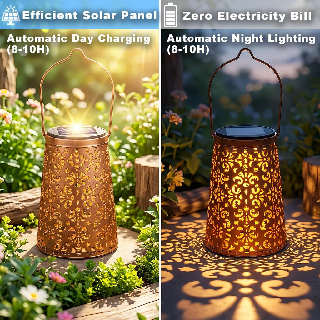 Butterfly Solar Lanterns, Outdoor Hanging Garden Lights, 4 Pack