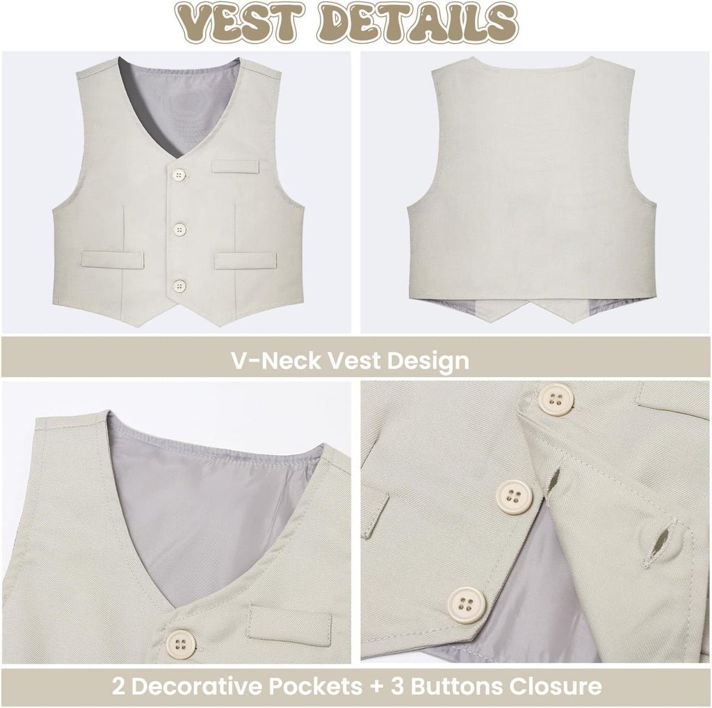 Toddler Boy Suit Set Baby Tuxedo Boys Formal Outfit