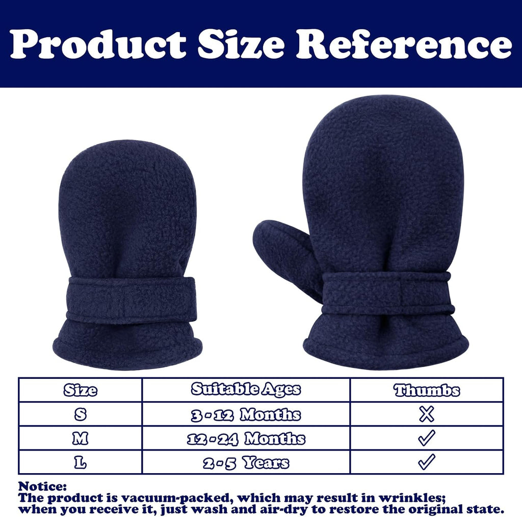 Baby Mittens Toddler Gloves Kids Winter Gloves Baby Girl Boy Winter Mittens Infant Mittens 2 Pair Pack