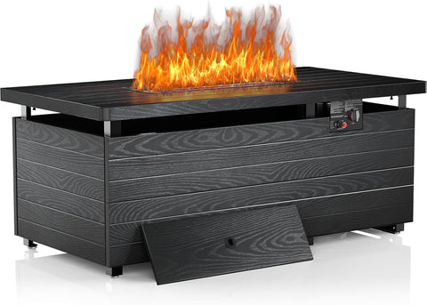 50 Inch Propane Fire Pit CSA-Listed Outdoor Fire Pit Table, 50,000 BTU Steel Gas Fire Pits with Adjustable Flame, 4-in-1 FirePit Table for Patio Deck