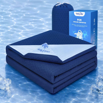 Cooling Blankets for Hot Sleepers PCM Technology Cold Comforter Q-Max >0.48 Summer Comforters Machine Washable Twin