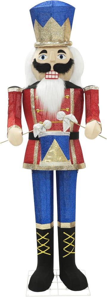 5FT Lighted Nutcracker with Drum Christmas Decoration Outdoor